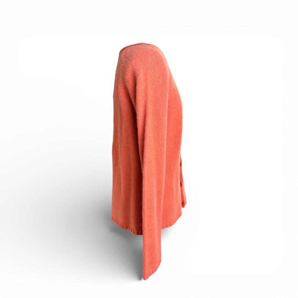 Garnet Hill Orange Button-Up Cardigan - Picture 3 of 8